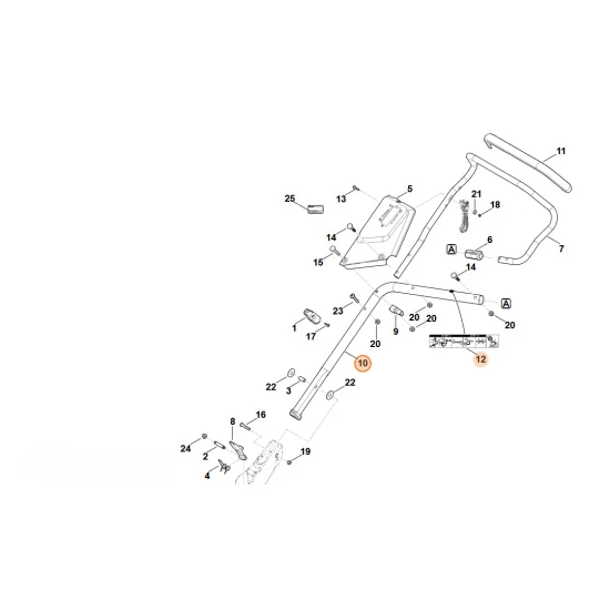 Stihl   Dolna część uchwytu kierującego 6364 780 2895
